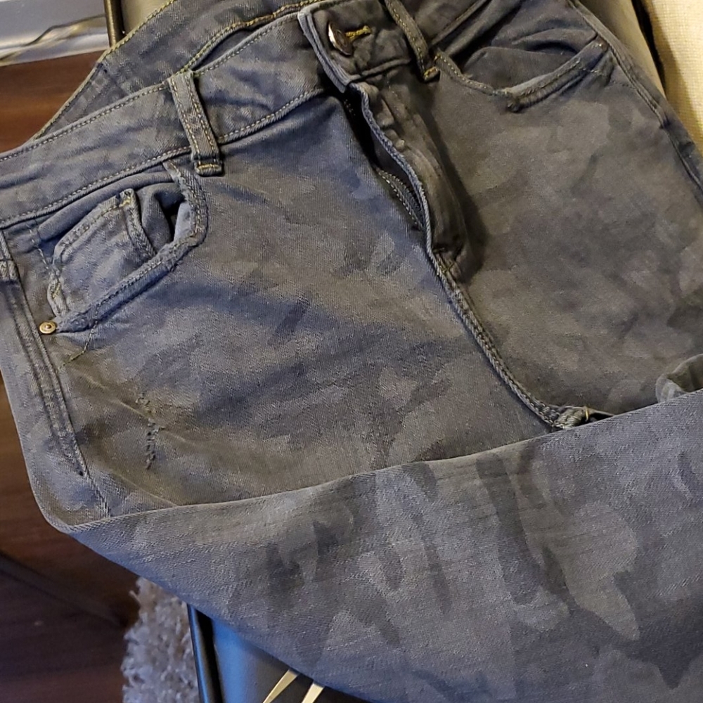 Zara slim grey camo